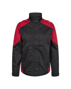 Engel Galaxy Work Jacket For Women with Stretch (1816-255) - Anthracite Grey/Tomato Red