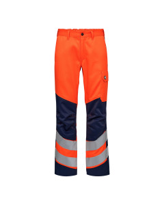 Engel Safety+ Flame Retardant Trousers (2321-188) - Hi-Vis Orange/Blue Ink