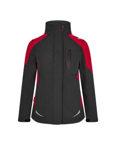 Engel Galaxy Women's Softshell Jacket (8815-229) - Anthracite Grey/Tomato Red