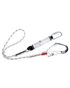 Portwest FP56 Single Kernmantle 1.8m Lanyard With Shock Absorber - (White)