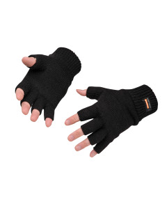Portwest GL14 Insulated Fingerless Knit Glove - (Black)