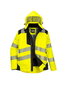 Portwest PW382 PW3 Hi-Vis Women's Winter Jacket - Waterproof, Thermal (Yellow/Black)