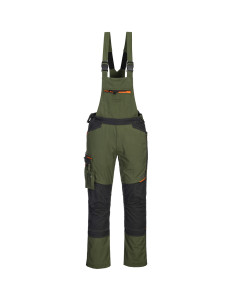 Portwest T704 WX3 Bib and Brace - Stretch, Hardwearing (Olive Green)
