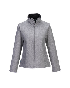 Portwest TK21 Women's Print and Promo Softshell (2L) - Fleece Lined, Water Resistant (Grey Marl)