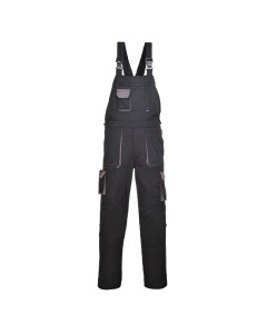 Portwest TX12 Portwest Texo Contrast Bib and Brace (Black)