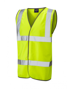 Leo Workwear TARKA ISO 20471 Class 2 Waistcoat - Hi Vis Yellow