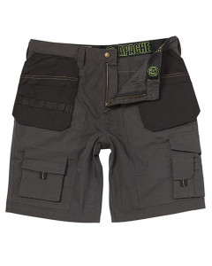 Apache Rip Stop Work Shorts with Holster Pockets (Grey/Black)