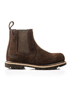 Buckbootz B1150 Safety Dealer Boots, Hard as Nails, Buckflex - SB P HRO SRC (Chocolate Oil Brown)