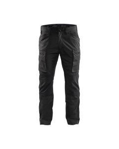Blaklader 1459 Stretch Service Trousers - 65% Polyester/35% Cotton (Dark Grey/Black) - 34 W 29 L (D92) - SALE
