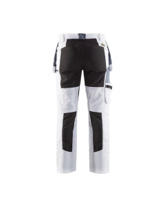 Blaklader 7910 Ladies Painter Trouser With Stretch Panels (White/Black) - D23 - 36 W 31 L (UK Size 20S) - SALE