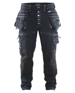 Blaklader X1900 Craftsman Stretch Trousers Denim/Cordura (Navy Blue/Black) X1999