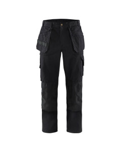 Blaklader 1530 Craftsman Trousers, Holster Pockets - 100% Cotton Canvas - Black