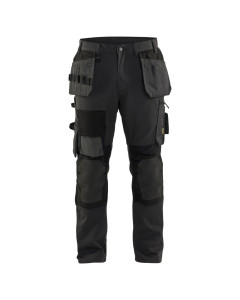 Blaklader 1554 Craftsman Floorlayer Trousers with Stretch (Dark Grey/Black)