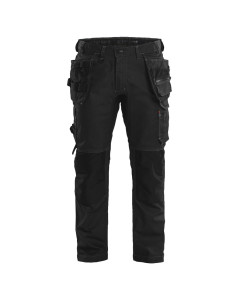 Blaklader 1750 Craftsman Stretch Trousers with Holster Pockets - Denim/Cordura (Black)