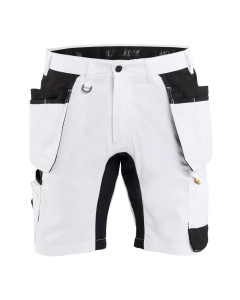 Blaklader 1772 Painter's Shorts Stretch, Holster Pockets - White/Black