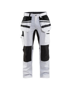 Blaklader 1910 Painter Trouser With Stretch (White/Black)