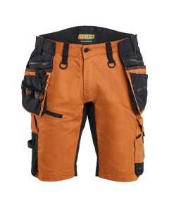 Blaklader 1972 STRIKER Craftsman Shorts with Stretch - Rust/Black