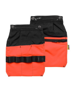 Blaklader 2170 Tool Pockets Zipper & Press Stud Fastening - Black/Hi-Vis Red
