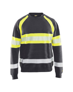 Blaklader 3359 Hi-Vis Sweater - Mid Grey/Hi-Vis Yellow