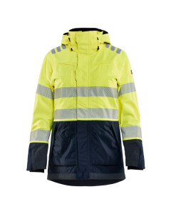 Blaklader 4449 Women's Multinorm Shell Jacket - Flame Retardant - Hi-Vis Yellow/Navy Blue