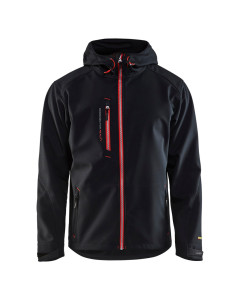 Blaklader 4949 Pro Soft-Shell Jacket - Waterproof, Windproof (Black/Red)