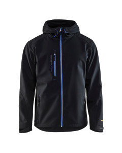 Blaklader 4949 Pro Soft-Shell Jacket - Waterproof, Windproof (Black/Cornflower Blue)