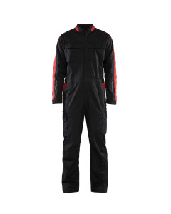 Blaklader 6144 Industry Overall Boiler Suit with Stretch (Black / Red)