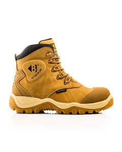 Buckbootz BSH012 Safety Boots with Ankle Protection, Waterproof, Buckshot - S3 HRO AN SRC (Honey)