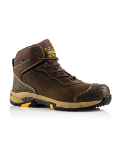 Buckbootz BLITZ Tradez Safety Boots, Lightweight, Waterproof - S3 SRC WR (Brown)