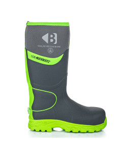 Buckbootz BBZ8000 High Visibility Safety Neoprene Wellington Boots - Buckler - Grey / Green