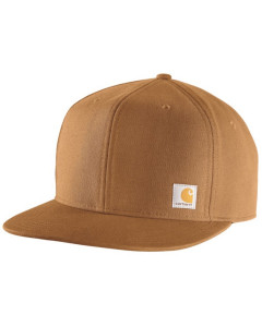 Carhartt 106665 AH6665 Firm Duck Flat Brim Cap (Carhartt Brown)