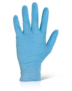 Beeswift Disposable Nitrile Gloves Powder Free Blue (Box of 100)