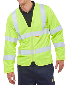 Beeswift B-Seen Flame Retardant Hi-Vis Jerkin CFRPKJSY - Class 3 (Yellow)