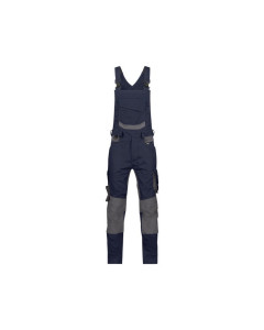 Dassy 400163 Tronix Bib & Brace Overall with Stretch and Knee Pockets - Midnight Blue/Anthracite Grey - UK 35 (EU50) Regular - SALE