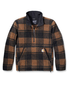 Carhartt 106443 Loose Fit Half Zip Fleece Pullover - Crabapple