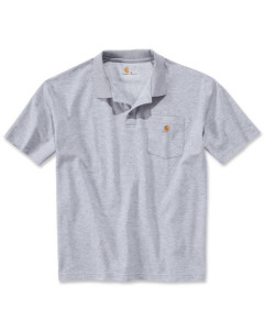 Carhartt K570 Work Pocket Polo Shirt S/S - Men's - Heather Grey - Large - SALE