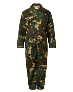 Fort Workwear Tearaway Junior Coverall - Hardwearing - Woodland Camo