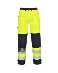 Portwest FR62 Hi-Vis Flame Retardant Multinorm Trousers (Yellow/Navy) - XL - SALE