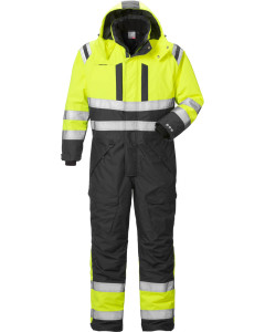 Fristads High Vis Airtech Winter Coverall CL 3 8015 GTT - Waterproof, Windproof, Breathable, Quilted (Hi Vis Yellow/Black)