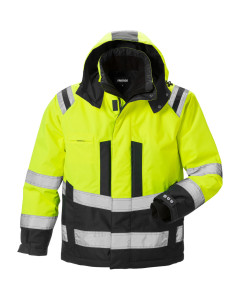 Fristads High Vis Airtech Winter Jacket CL 3 4035 GTT - Waterproof, Windproof, Breathable, Quilted (Hi-Vis Yellow/Black)