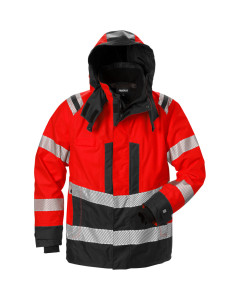 Fristads Airtech High Vis Jacket CL 3 - Waterproof - 4515 GTT (Hi-Vis Red/Black)