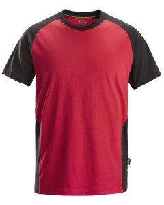 Snickers 2550 Two-Coloured T-Shirt (Red / Black)