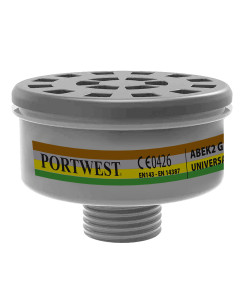 Portwest P926 - ABEK2 Gas Filter Universal Thread (Pk4)