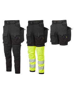 Portwest BX321 Ultimate Modular 3-in-1 Trousers - Stretch, Hi-Vis, Shorts