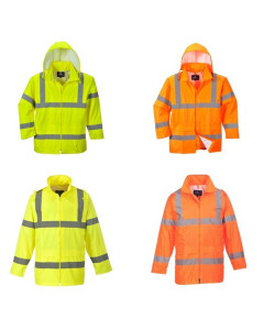 Portwest H440 Hi-Vis Rain Jacket - Waterproof, Rail Spec