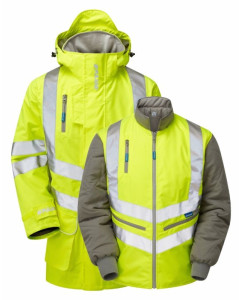 Pulsar P487 7-in-1 Storm Coat With Interactive Body Warmer (Hi Vis Yellow)