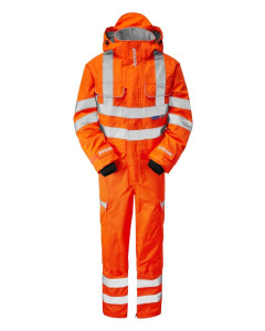 Pulsar PR505-ORG Rail Spec Foul Weather Coverall - Waterproof, Rail Spec, Class 3 (Hi-Vis Orange)