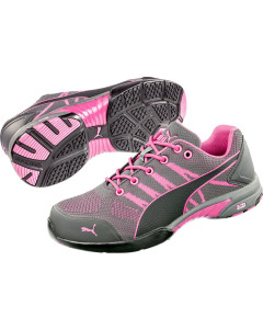 Puma Celerity Knit LOW S1 HRO SRC Womens Safety Trainers (Grey/Pink)