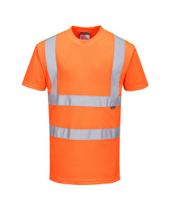 Portwest RT23 Hi-Vis T-Shirt GO/RT - Class 2, Rail Spec (Orange)