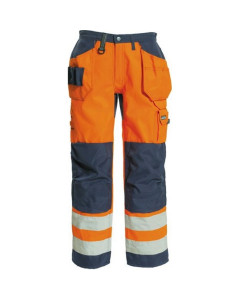 Tranemo 4850 CE-ME Craftsman High-Visibility Trousers (Orange/Navy) 32R (C46) - SALE